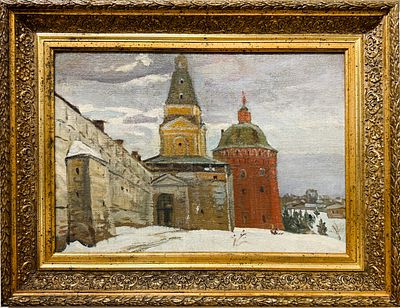 Боскин Михаил Васильевич (1875–1930). Каличья и Плотничья башни Троице-Сергиевой лавры. 1910-е. Х 