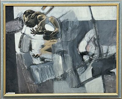 PAOLO BARATELLA, "Prima violenza", 1962 - PAOLO BARATELLA, "Prima violenza", 1962, olio