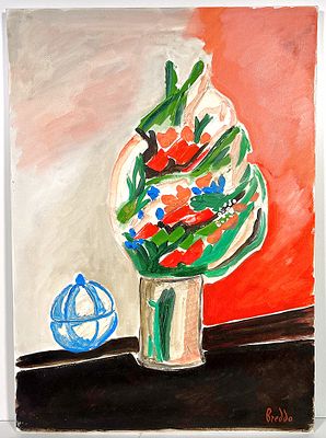 BREDDO GASTONE, Senza Titolo - BREDDO GASTONE, Senza Titolo, olio su tela, opera registrata presso 