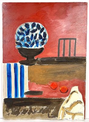 BREDDO GASTONE, Senza Titolo - BREDDO GASTONE, Senza Titolo, olio su tela, opera registrata presso 