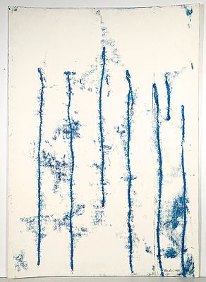 VENTURINO VENTURI, Senza titolo, 1983 - VENTURINO VENTURI, Monotipo, disegno impresso a olio su 