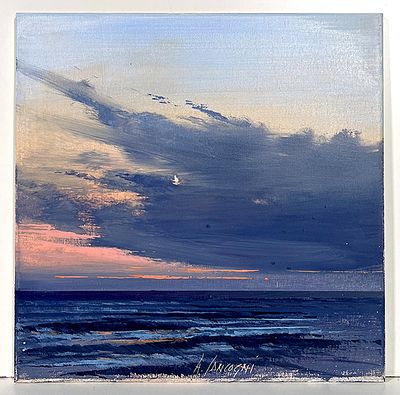 CANCOGNI AGOSTINO, "Tramonto in Versilia" - CANCOGNI AGOSTINO, "Tramonto in Versilia" 