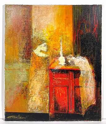 CRIVELLARO GELINDO,"Memorie", 2006 - CRIVELLARO GELINDO, "Memorie" olio su tela, anno 