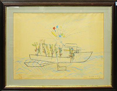 ROBERTO SEBASTIAN MATTA, "Il naufragio", 1960 - ROBERTO SEBASTIAN MATTA, "Il naufragio" 