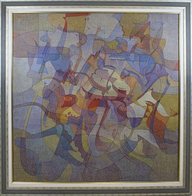 VINCENZO BALSAMO, 1991 - VINCENZO BALSAMO, 1991, olio su tela, dim.119x118 cm. Al verso: dedica ad 