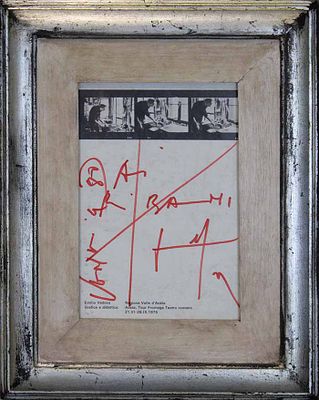 EMILIO VEDOVA, Senza titolo, 1980 - EMILIO VEDOVA, Senza titolo, 1980, Tecnica mista su cartoncino 