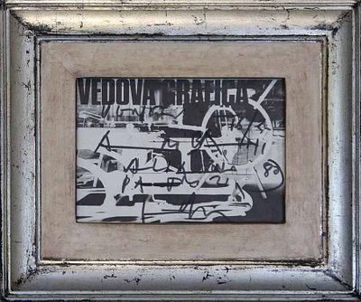 EMILIO VEDOVA, Senza titolo, 1980 - EMILIO VEDOVA, Senza titolo, 1980, Tecnica mista su cartoncino 
