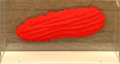 PINO PINELLI SENZA TITOLO anni 2000 - PINO PINELLI "Scaglia rossa" anni 2023, tecnica mista , cm 