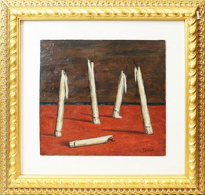 FIORENZO TOMEA, "Candele", 1940 - FIORENZO TOMEA, "Candele", 1940, olio su tela, 40x43 