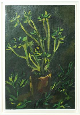 GIORGIO CELIBERTI, "Vaso di fiori nel giardino", 1950 - GIORGIO CELIBERTI, "Vaso di 