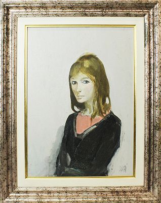 ALBERTO SUGHI, "Ritratto di giovane donna", 1965 circa - ALBERTO SUGHI, "Ritratto di 