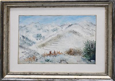 UMBERTO LILLONI, "Nevicata a Bardonecchia", 1952 - UMBERTO LILLONI, "Nevicata a 