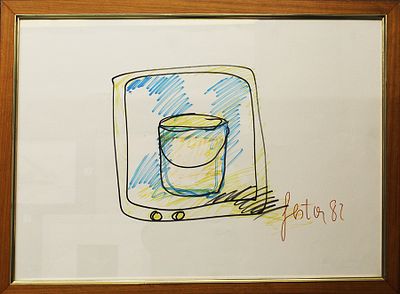 TANO FESTA, 1982 - TANO FESTA, 1982, pennarelli su cartoncino, dim. 50x70 cm. Opera archiviata 