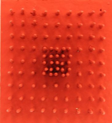 BERNARD AUBERTIN, Tableau Clous 1968 - BERNARD AUBERTIN, "Tableau Clous", 1968, chiodi su tavola 