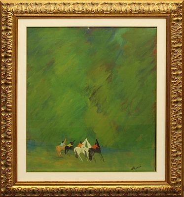 D'ACCARDI, "Bosco" - D'ACCARDI, "Bosco", olio su tela, cm 70x60 con cornice 95x85x4 kg 