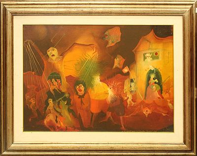 PIERO COLOMBANI, "Il burattinaio", anni 76 - PIERO COLOMBANI, "Il burattinaio", anni 76 