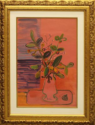 ALFREDO FABBRI, "Composizione", anni 80 - ALFREDO FABBRI, "Composizione", anni 80, olio 