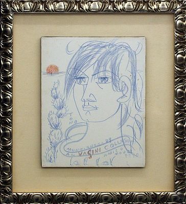 TONO ZANCANARO, "Figura", 1989 - TONO ZANCANARO, "Figura", 1989, pastello su tela, cm 