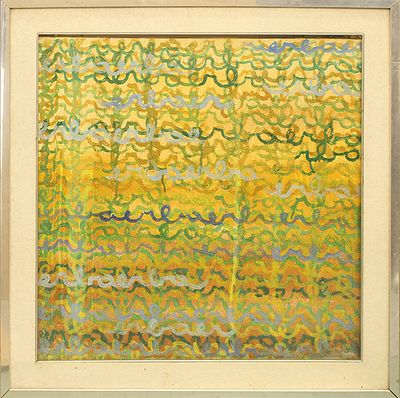 SIMONA WELLER, "Erba", 1971 - SIMONA WELLER, "Erba", 1971, olio su tela, di 70x70 con 