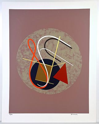 DOMELA C&eacute;SAR - DOMELA C&eacute;SAR Serigrafia sua carta, 75x59 cm, Firma in basso a destra 