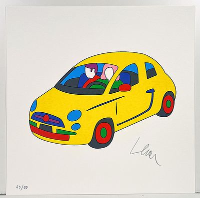 LODOLA MARCO - LODOLA MARCO, Senza Titolo, Serigrafia su cartoncino, cm 30x30, Firmata a mano 