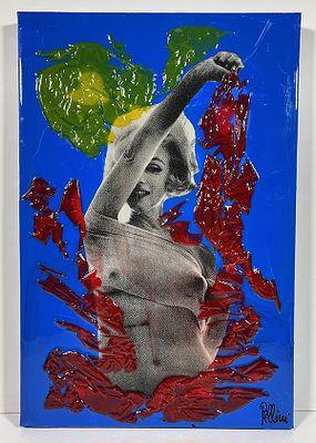 ROLANDO PELLINI - ROLANDO PELLINI Tecnica mista e resine su tela , firma in basso a destra, firma 