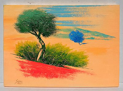 SOAVE MARIO - SOAVE MARIO "Alberi" Olio su tela 50x70 cm