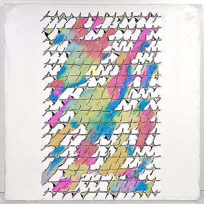 ALFREDO RAPETTI MOGOL - ALFREDO RAPETTI MOGOL "Scritture colors" acrilico su tela anno 2005 