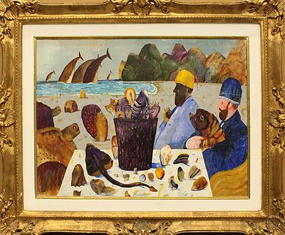 ANTONIO POSSENTI anno 1990, - ANTONIO POSSENTI, 1990,olio su cartone intelato , cm 50x70 con 