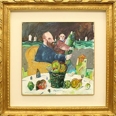 ANTONIO POSSENTI anno 1990, - ANTONIO POSSENTI, 1990, olio su cartone telato , cm 50x50 con 