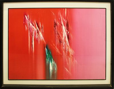 ENNIO FINZI, Senza titolo, anni '80 - ENNIO FINZI, Senza titolo, anni '80, olio su cartoncino 