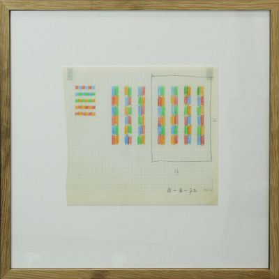 MAX BILL, "Colori", 1972 - MAX BILL, "Colori", 1972, tecnica mista su carta, dim. 33x25 