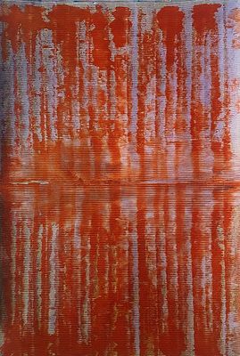 PAOLO MASI, 2015 - PAOLO MASI, 2015, smalti su cartone ondulato, 150x100 cm. Opera con autentica 