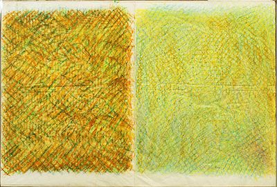 PAOLO MASI "SENZA TITOLO" 2000 - PAOLO MASI, "Senza Titolo", 2000, pastelli su cartone 