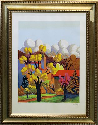 SALVO, "Paesaggio", anni 2000 - SALVO, "Paesaggio", anni 2000, litografia a colori su 