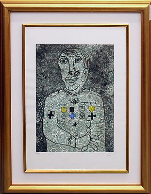 ENRICO BAJ, "Generale", 1971 - ENRICO BAJ, "Generale", 1971, incisione all'acquatinta 