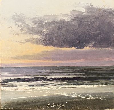 AGOSTINO CAGNOGNI, "Silenzi", anni 2000 - AGOSTINO CAGNOGNI, "Silenzi", anni 2000, olio 