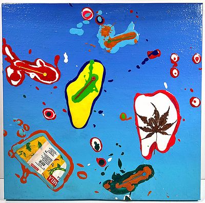 NUCARA RENZO - NUCARA RENZO, "Resinfilm 361", Resine e pigmenti su tavola, anno 2007, 50x50 cm 