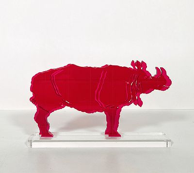 MAROTTA GINO - MAROTTA GINO, Scultura in plexiglass, anno 2010, 19x9,5x2 cm. Firma e anno incisa 