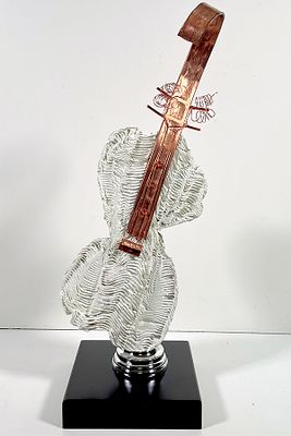 M'HORO' - M'HORO', Multiplo: scultura in resina epossidica patinata in monocromia bianca 