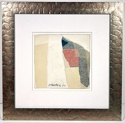 GUARNIERI ODDINO - GUARNIERI ODDINO, tecnica mista su carta, 18x18 cm, autentica dell'artista su 