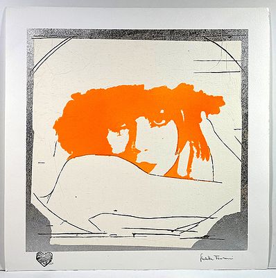 FIORONI GIOSETTA - FIORONI GIOSETTA, "Doppio Liberty" Arancio, Serigrafia materica con pigmento 