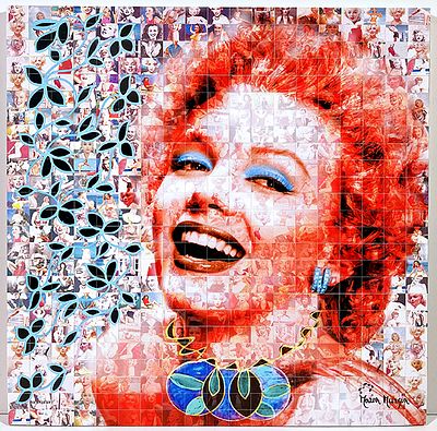 MURGIA MARIA - MURGIA MARIA, "Omaggio a Marilyn Monroe", fotomosaico digitale, anno 2019, 50x50 cm 