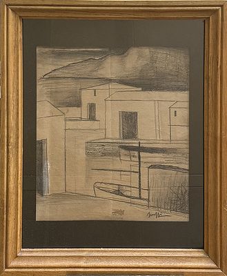 MARCELLO SCUFFI, Senza titolo, anni '90 - MARCELLO SCUFFI, Senza titolo, anni '90, carboncino su 