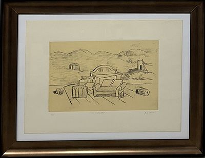 GIORGIO DE CHIRICO, "Mobili nella valle", 1971 - GIORGIO DE CHIRICO, "Mobili nella 