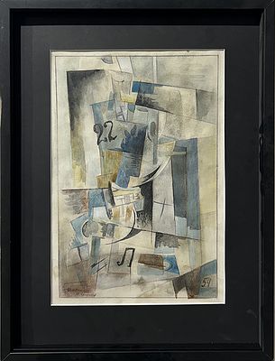 DMITRY NIKOLAEVICH SANNIKOV, 1954 - DMITRY NIKOLAEVICH SANNIKOV, 1954, acquerello su carta, cm 