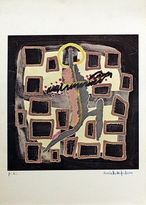 MARIA ROTTA FALCONE - MARIA ROTTA FALCONE, Litografia su cartoncino, cm 50x70, esemplare P.A. 