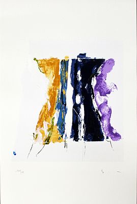 Mario Schifano, "Paesaggio Anemico con Viola" - Mario Schifano, "Paesaggio Anemico con 