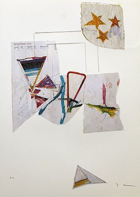 Mario Schifano, "Agenda" - Mario Schifano, "Agenda", Serigrafia materica a smalto su 