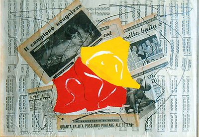 ARTURO CARMASSI, 1981 - ARTURO CARMASSI, 1981, Tecnica mista e collage su cartoncino, cm 50x70. 